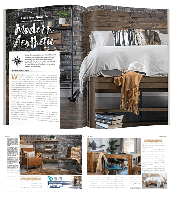 Double Page Spread Magazine Layout feature interior design photography and title typography